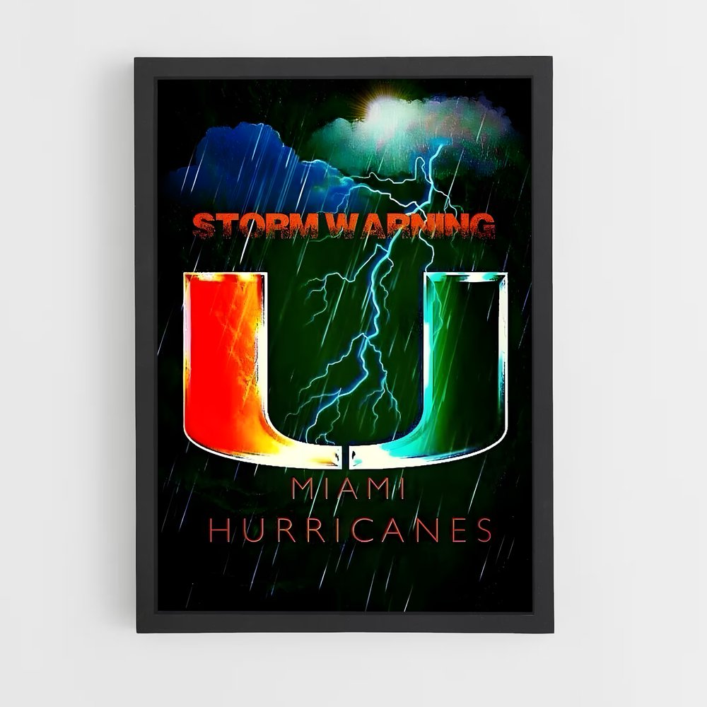 Poster Hurricanes en Fête – affiche Baseball (vue 2)
